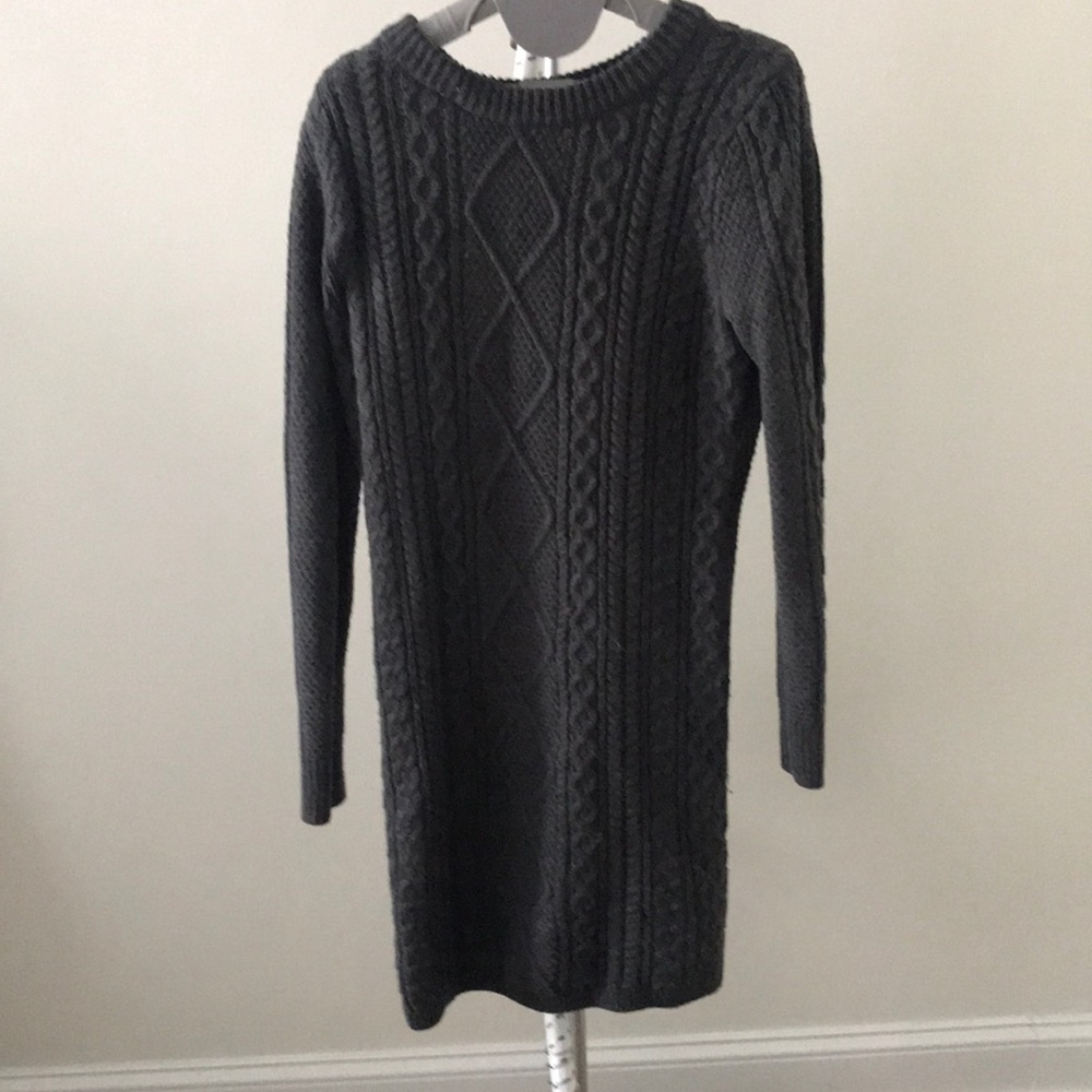 Gray sweater dress